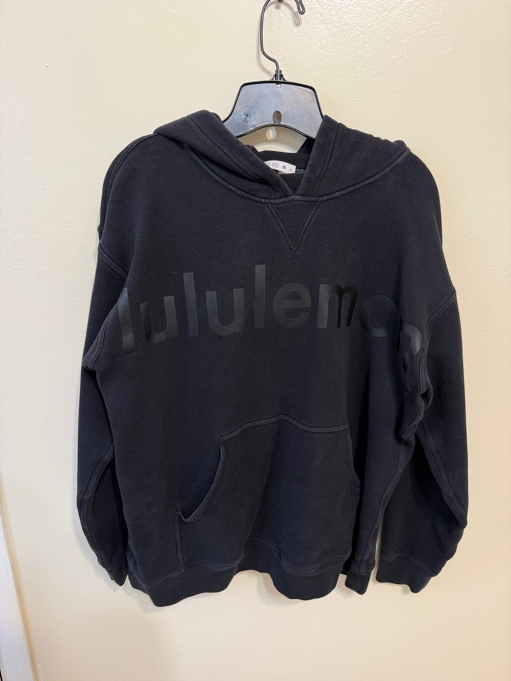 lululemon athletica Black Crewneck Hoodie with Subtle Logo